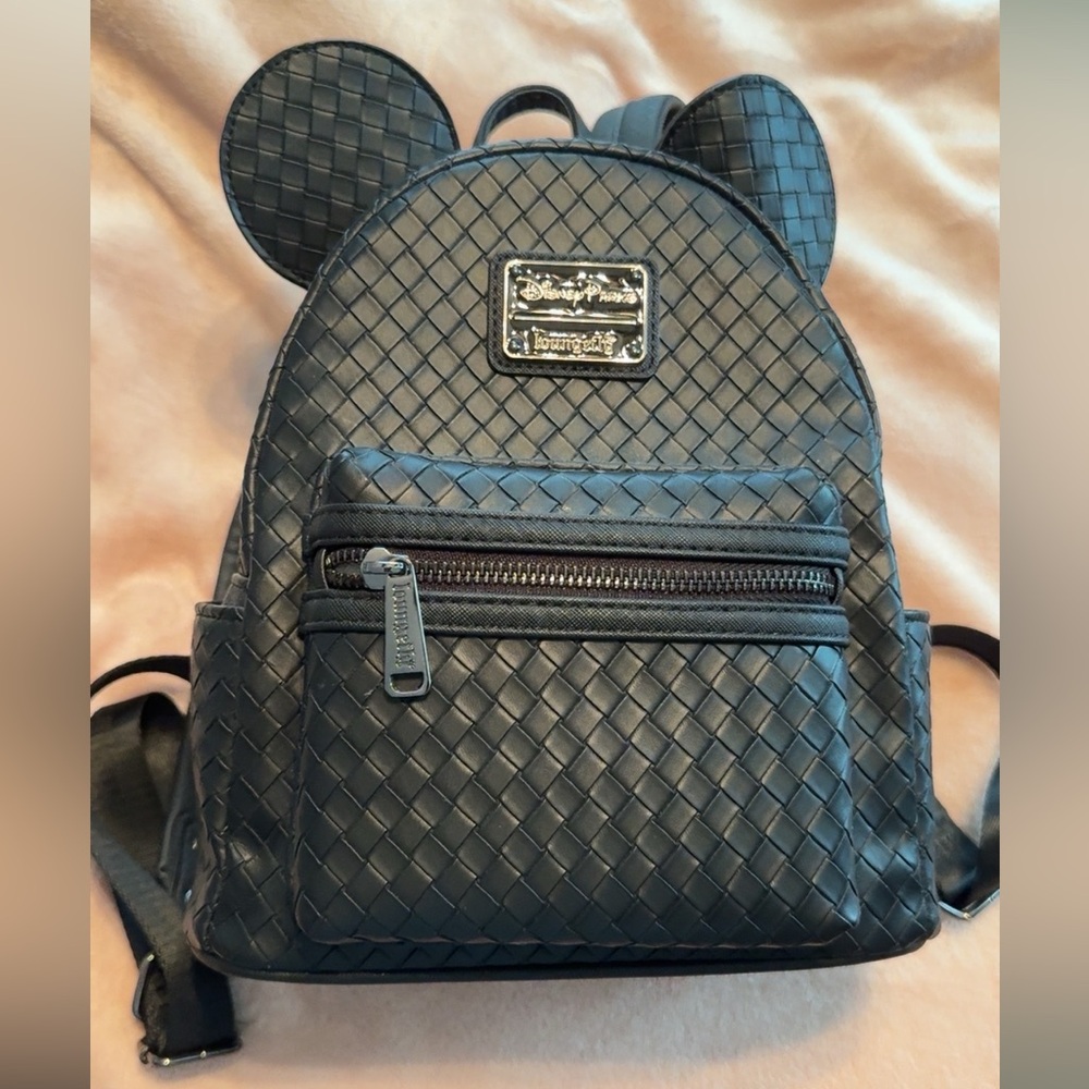 Loungefly Woven Black Backpack